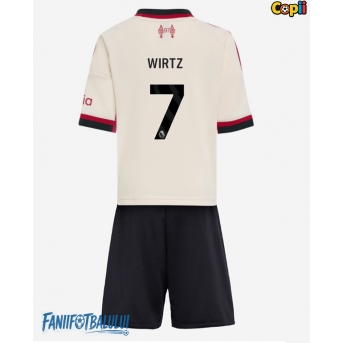 Liverpool Florian Wirtz #7 Echipament de Fotbal Replică 2025-26 Copii Deplasare (+ Șorturi)
